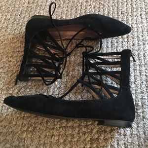 Jeffrey Campbell Lace Up Cage Flats